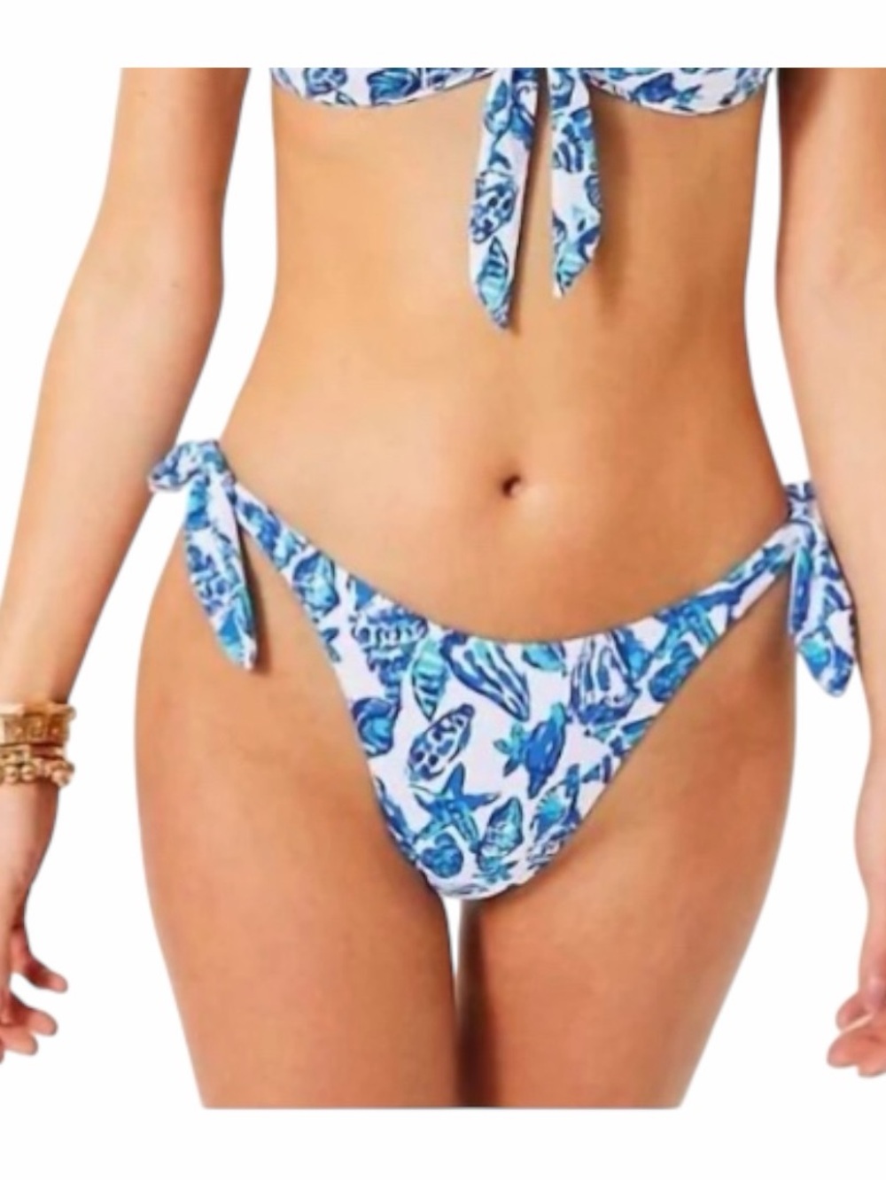 Lilly Pulitzer Roga Bikini Bottom Sz 14 Shell Collector Swim Beach
